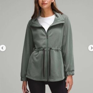 lululemon Softstreme Cinch-Waist Full-Zip Jacket Smoked Spruce Women’s 10 NWOT